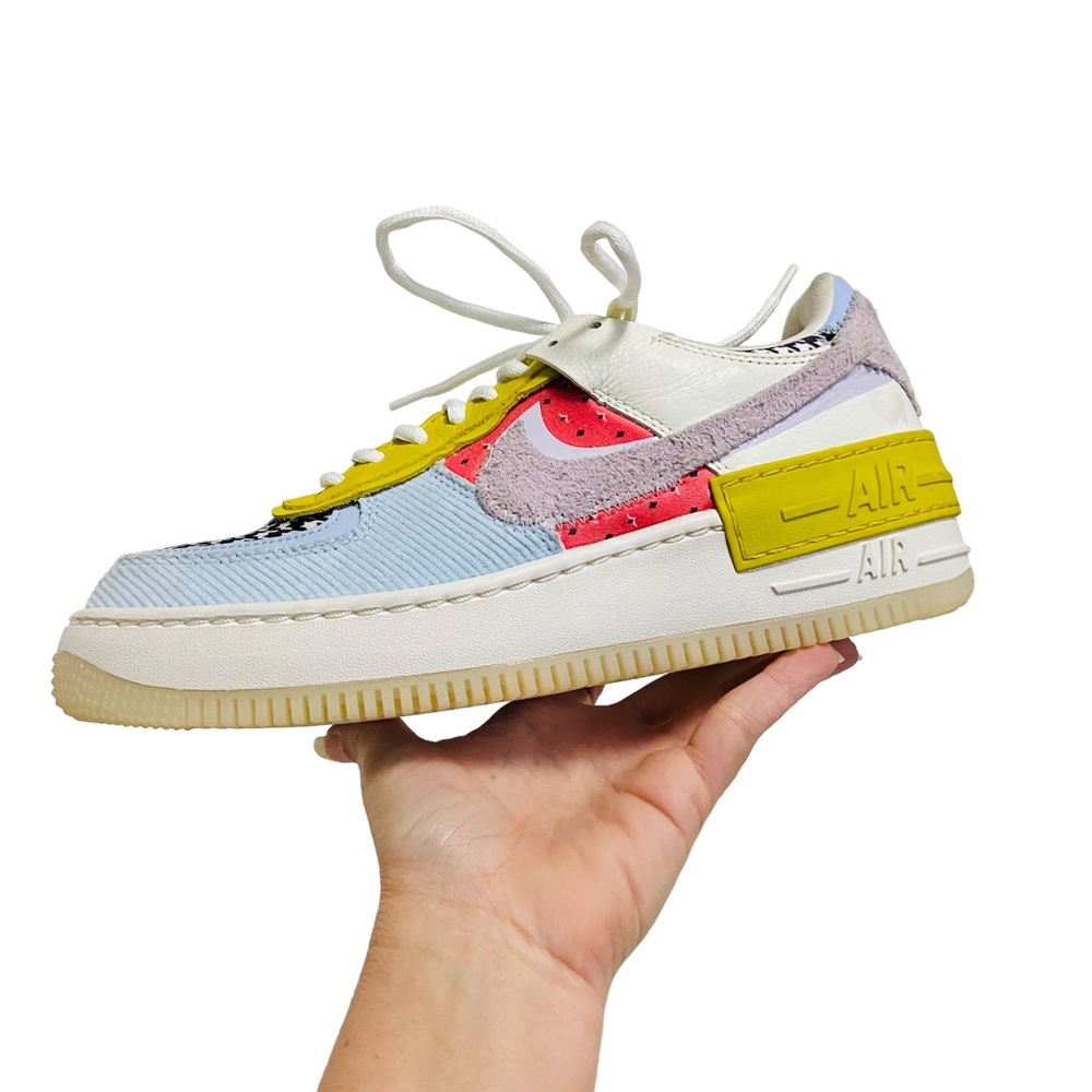 Nike Women Air Force 1 Shadow DM8076-100 Patchwork Sneakers
